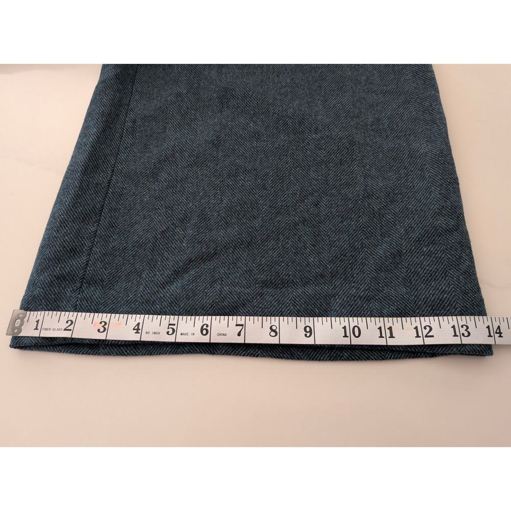 Boden Belgravia Wool Blend Pants Green Navy US 14R Regular Pleated NWT Wide Leg - Picture 10 of 10